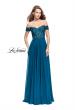 Picture of: Beaded Lace Off the Shoulder Prom Dress in Teal, Style: 26070, Detail Picture 2
