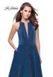 Picture of: Long Sparkling Prom Dress with High Neck and Cut Outs in Turquoise, Style: 26073, Detail Picture 2