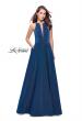 Picture of: Long Sparkling Prom Dress with High Neck and Cut Outs in Turquoise, Style: 26073, Detail Picture 2