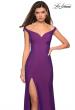 Picture of: Elegant Off the Shoulder Dress with Side Leg Slit in Violet, Style: 27587, Main Picture