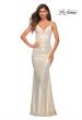 Picture of: Metallic Jersey Gown with Stunning Open Back in White Gold, Main Picture