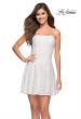 Picture of: Soft Sequin Flared Dress with Strapless Top in White, Style 30957, Main Picture