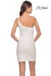 Picture of: One Shoulder Mini Dress with Slit in White, Style: 30927, Detail Picture 8