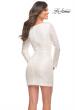 Picture of: Long Sequin Sequin Homecoming Dress with V-Neck in White, Style: 29390, Detail Picture 9