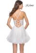Picture of: Short Dress with Flared Skirt and Sheer Lace Bodice in White, Style: 31769, Detail Picture 13