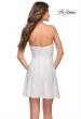 Picture of: Soft Sequin Flared Dress with Strapless Top in White, Style 30957, Back Picture