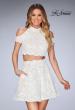 Picture of: Lace Two Piece Dress with Open Shoulders and Keyhole in White, Style: 25021, Detail Picture 1