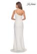 Picture of: One Shoulder Long Jersey Homecoming Dress in White, Style: 28176, Detail Picture 7