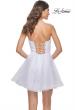 Picture of: Cute Flared Tulle Skirt Dress with Sheer Bodice in White, Style: 31763, Detail Picture 7
