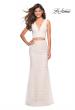 Picture of: Boho Inspired Lace Two Piece Long Prom Dress in White Nude, Style: 27189, Main Picture