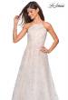 Picture of: High Neckline sequin A Line Prom Dress in White Nude, Style: 27451, Main Picture