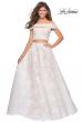 Picture of: Two Piece Off the Shoulder Lace Prom Dress in White Nude, Style: 27028, Detail Picture 1
