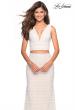Picture of: Boho Inspired Lace Two Piece Long Prom Dress in White Nude, Style: 27189, Detail Picture 1