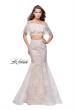 Picture of: Two Piece Mermaid Style Gown with Off the Shoulder Top in White, Style: 25417, Main Picture