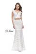 Picture of: Two Piece Mermaid Dress with Metallic Beading in White, Style: 25918, Main Picture