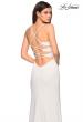 Picture of: Long Jersey Dress with Slit and Strappy Back in White, Style: 26940, Main Picture