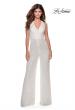 Picture of: Long Sequin Jumpsuit with Criss Cross Back in White, Style: 28719, Main Picture