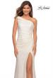Picture of: One Shoulder Gown in Elegant Soft Sequin Fabric in White, Main Picture