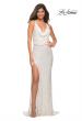 Picture of: Sequin Long Dress in Chic Design with Low Back in White, Main Picture