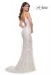 Picture of: Beaded Lace Mermaid Gown with Sheer Side Panels in White, Style: 32309, Main Picture