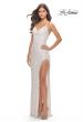 Picture of: Sequin Dress with Stunning Fringe Beaded Slit in White, Style: 31389, Detail Picture 8