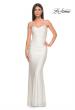Picture of: Rhinestone Embellished Jersey Dress with Strapless Sweetheart Top in White, Style: 31945, Detail Picture 8