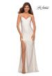 Picture of: Rhinestone Strap Simple Long Jersey Dress in White, Detail Picture 9