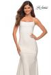 Picture of: Chic Luxe Jersey Gown with Train and V Back in White, Detail Picture 9