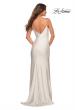 Picture of: Rhinestone Strap Simple Long Jersey Dress in White, Detail Picture 10