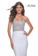 Picture of: Gorgeous Rhinestone Bodice with Ruched Jersey Skirt Prom Dress in White, Style: 31989, Detail Picture 10