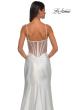 Picture of: Rhinestone Corset Prom Dress with Stretch Satin Skirt in White, Style: 32691, Detail Picture 11