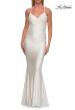 Picture of: Ruched Jersey Gown with Crisscross Open Back in White, Style: 33723, Detail Picture 15