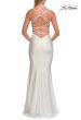 Picture of: Ruched Jersey Gown with Crisscross Open Back in White, Style: 33723, Detail Picture 16