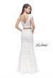 Picture of: Two Piece Mermaid Dress with Metallic Beading in White, Style: 25918, Back Picture