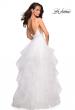 Picture of: Tulle A Line Dress with Plunging Sweetheart Neckline in White, Style: 27024, Back Picture