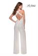Picture of: Long Sequin Jumpsuit with Criss Cross Back in White, Style: 28719, Back Picture