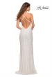 Picture of: Sequin Long Dress in Chic Design with Low Back in White, Back Picture