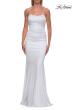 Picture of: Strapless Satin Gown with Fitted Silhouette in White, Style: 33546, Detail Picture 19