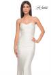 Picture of: Rhinestone Embellished Jersey Dress with Strapless Sweetheart Top in White, Style: 31945, Detail Picture 20