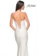 Picture of: Rhinestone Embellished Jersey Dress with Strapless Sweetheart Top in White, Style: 31945, Detail Picture 21