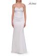 Picture of: Simple Strapless Satin Gown with Ruching Detail in White, Style: 33531, Detail Picture 21