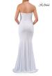 Picture of: Strapless Fitted Jersey Evening Gown with Ruching in White, Style: 33403, Detail Picture 22