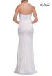 Picture of: Simple Strapless Satin Gown with Ruching Detail in White, Style: 33531, Detail Picture 22