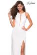 Picture of: High Neckline Prom Dress with Strappy Back in White, Style: 26946, Detail Picture 1