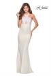 Picture of: Metallic Criss Cross Jersey Dress with Rhinestones in White, Style: 28745, Detail Picture 1