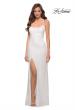 Picture of: Sequin Dress with Square Neckline and Open Back in White, Style 29676, Detail Picture 1