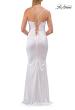 Picture of: Ruched Satin Gown with Sweetheart Neckline and Lace-Up Back in White, Style: 33764, Detail Picture 28