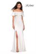 Picture of: Long Off The Shoulder Prom Dress with Side Slit in White, Style: 27096, Detail Picture 2