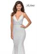 Picture of: Sequin Lace Mermaid Prom Dress with Sheer Bodice in White, Style: 28647, Detail Picture 2