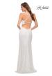 Picture of: Sequin Dress with Square Neckline and Open Back in White, Style 29676, Detail Picture 2